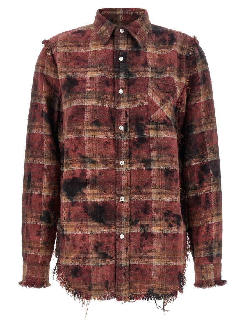 Red Oversized Checks Shirt 1