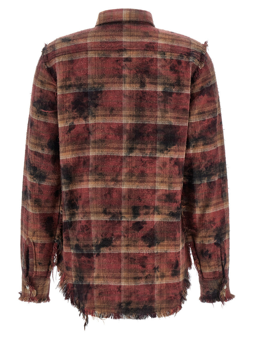 Red Oversized Checks Shirt 2