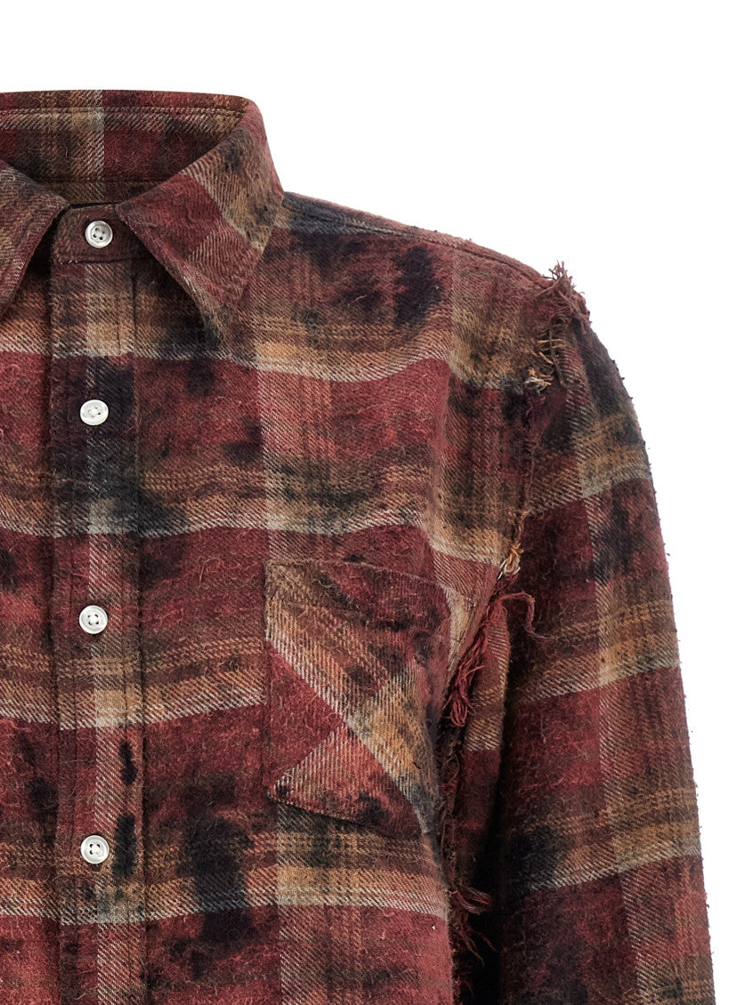 Red Oversized Checks Shirt 3