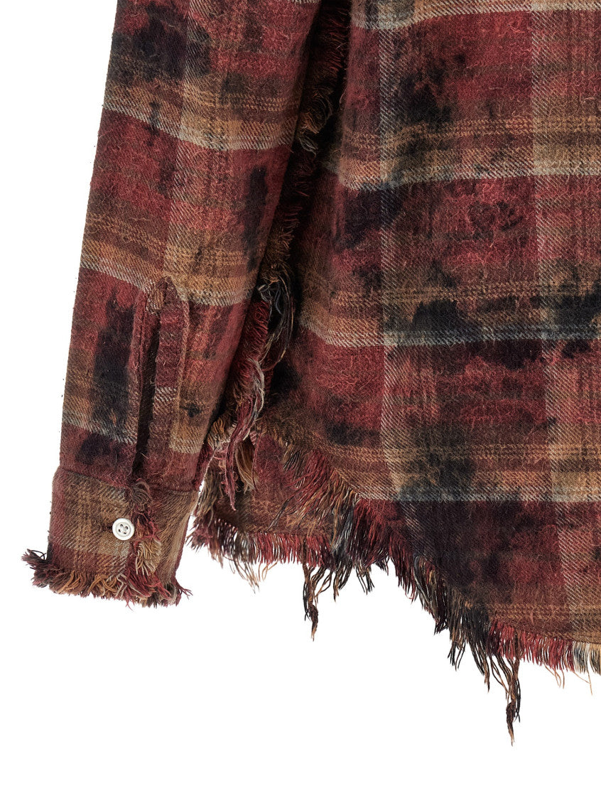 Red Oversized Checks Shirt 4