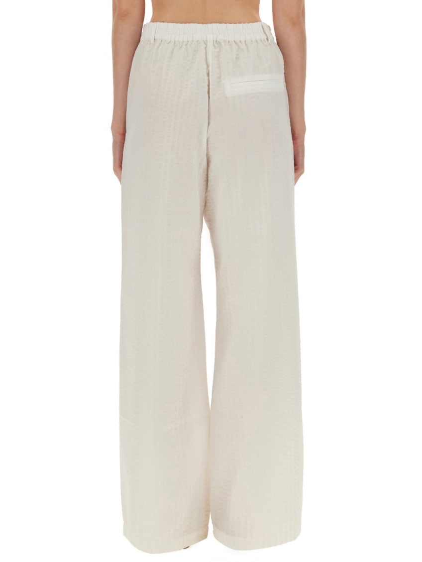 White Relaxed Drawstring Pants 2