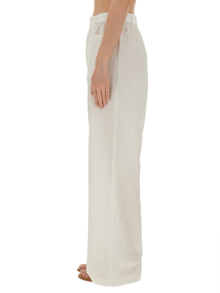 White Relaxed Drawstring Pants 4