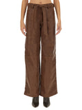 Brown Regular Flat Front Pants 1