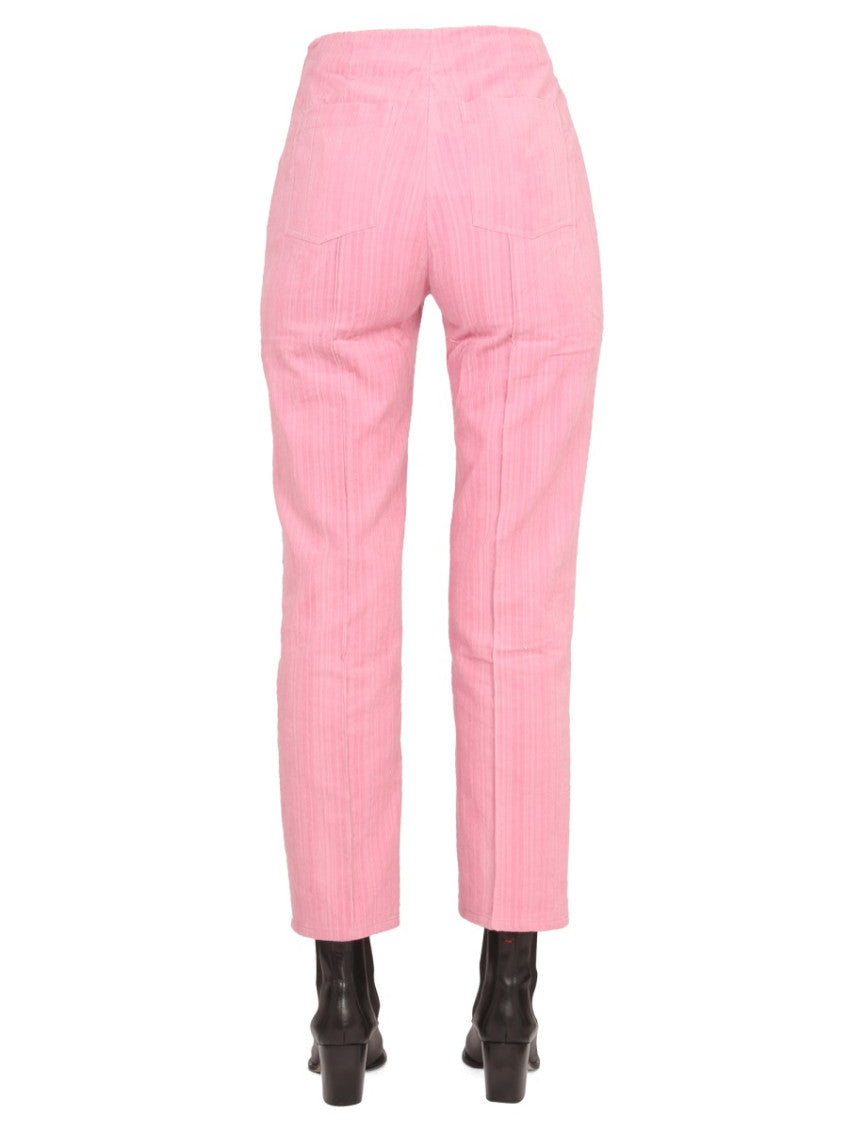 Pink Slim Flat Front Pants 2