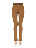 Brown Skinny Elasticated Pants 1