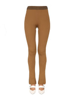 Brown Skinny Elasticated Pants 1