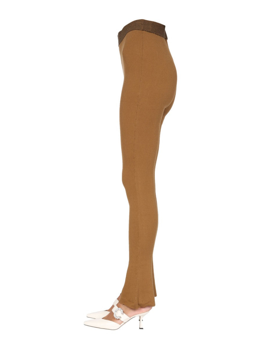 Brown Skinny Elasticated Pants 3