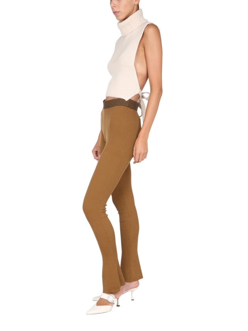Brown Skinny Elasticated Pants 4
