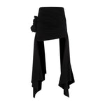 Black Viscose Mini Skirt 1