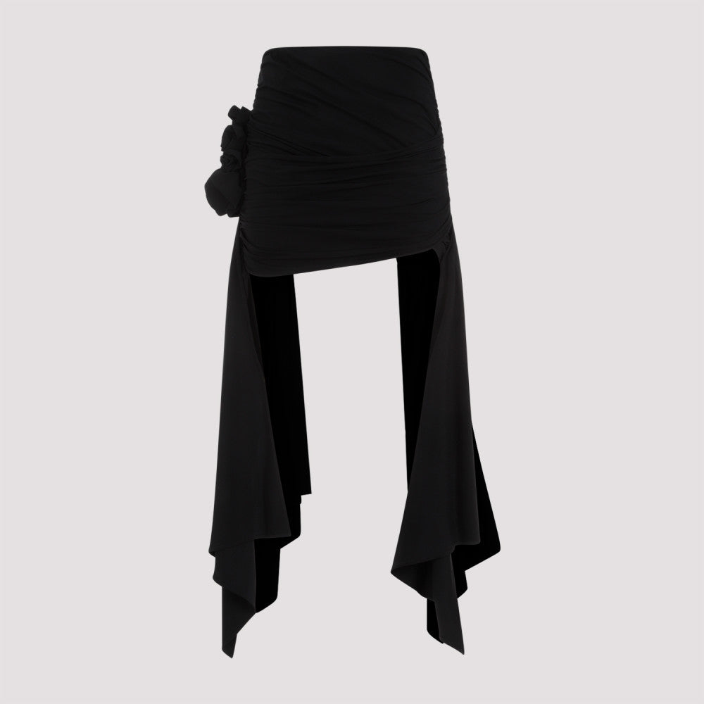 Black Viscose Mini Skirt 3