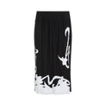Black Pleated Long Skirt 1