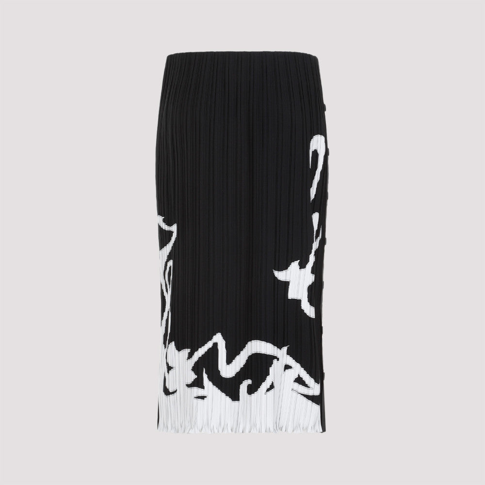 Black Pleated Long Skirt 4