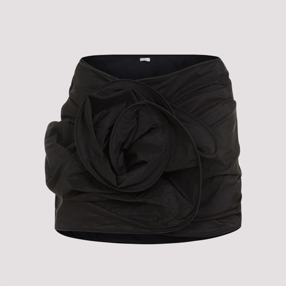 Black Black Silk Mini Skirt 2