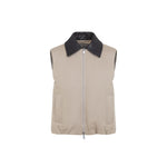 Beige Shirt Collar Reversible Jacket 1