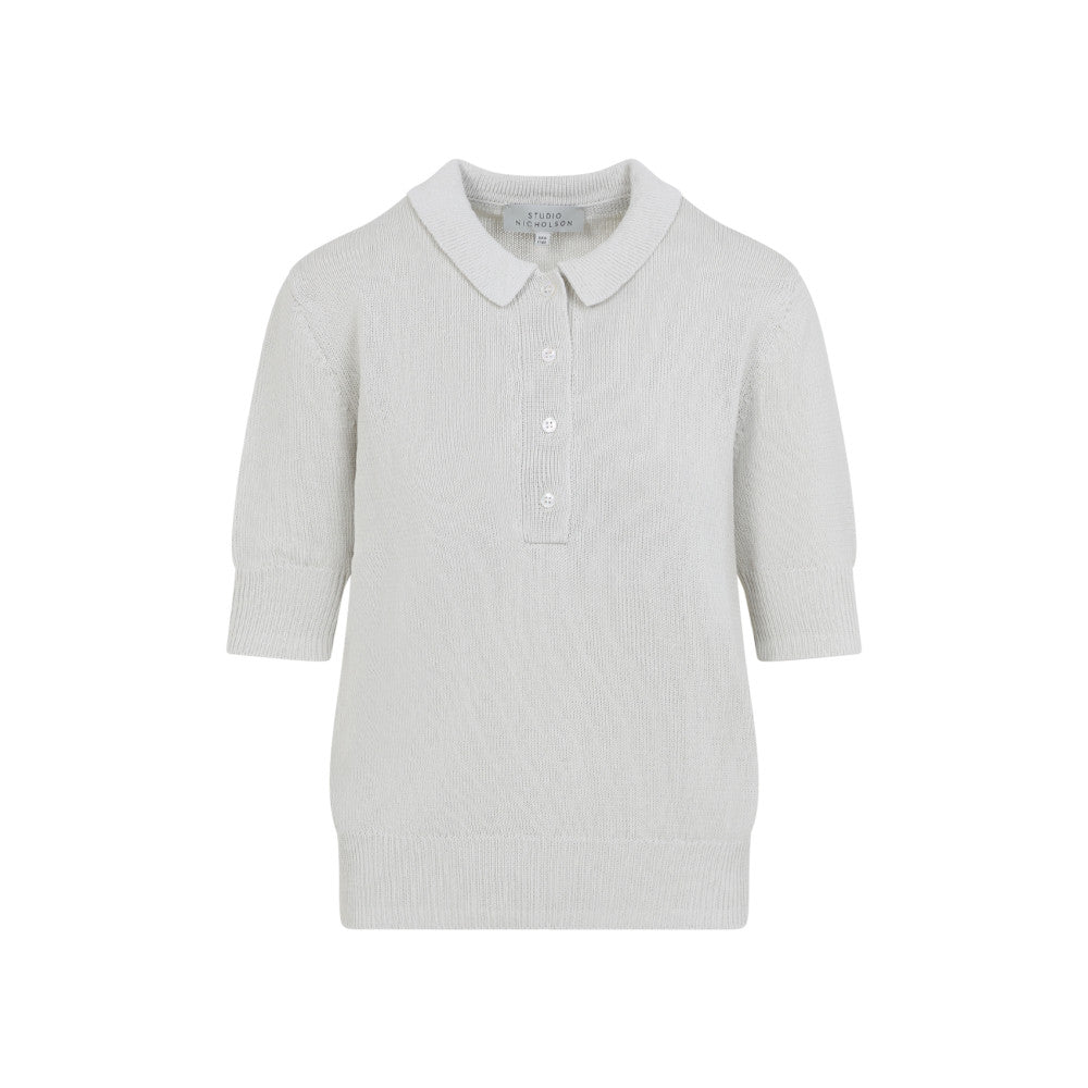 Grey Shirt Collar Polo 1