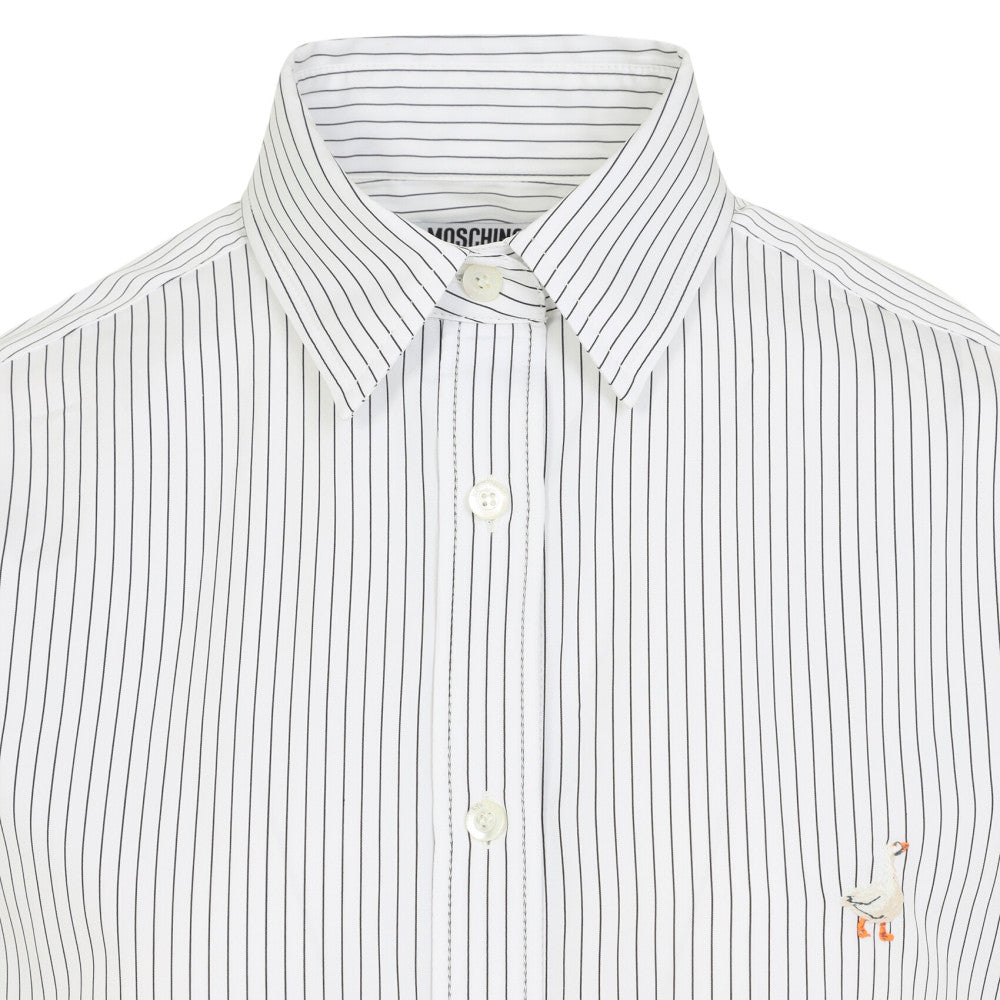 White Slim Stripes Shirt 3