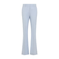 Blue Flared Flat Front Pants 1