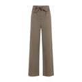 Brown Relaxed Pleated Pants 1