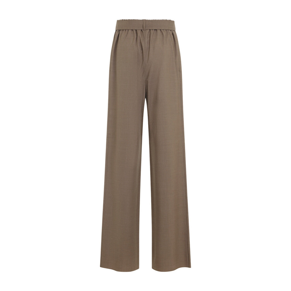 Brown Relaxed Pleated Pants 2