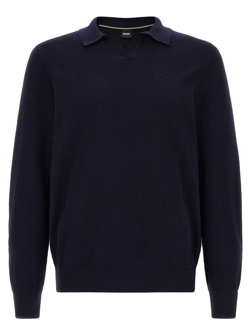 Navy Blue Knitted Sweater 1