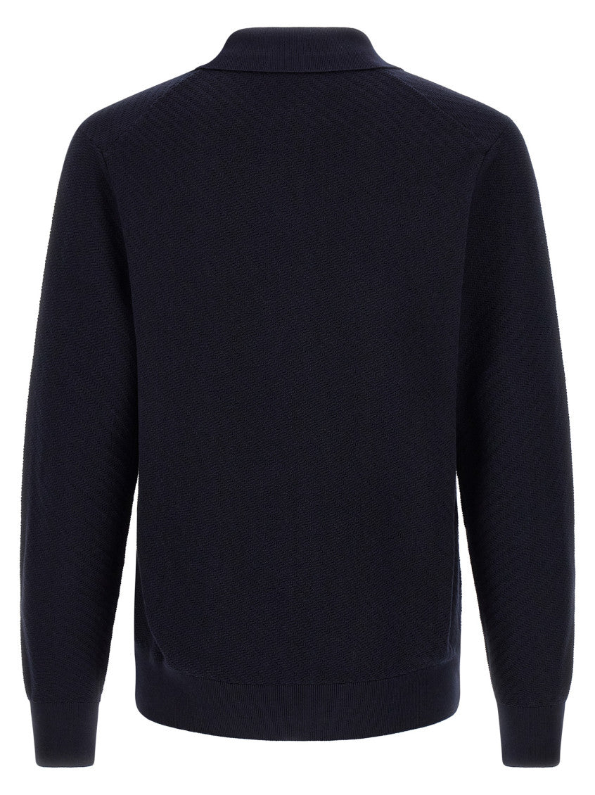 Navy Blue Knitted Sweater 2