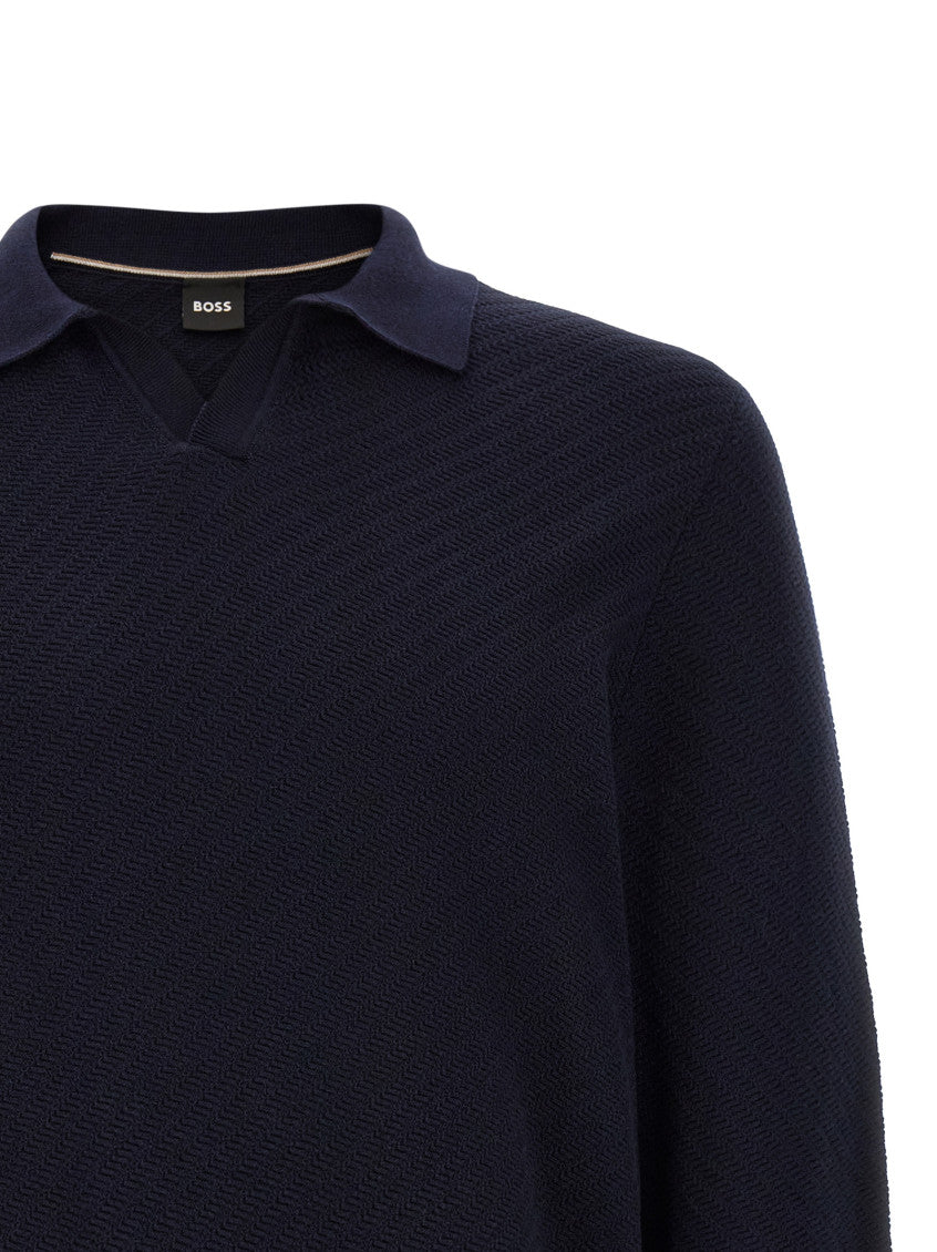 Navy Blue Knitted Sweater 3