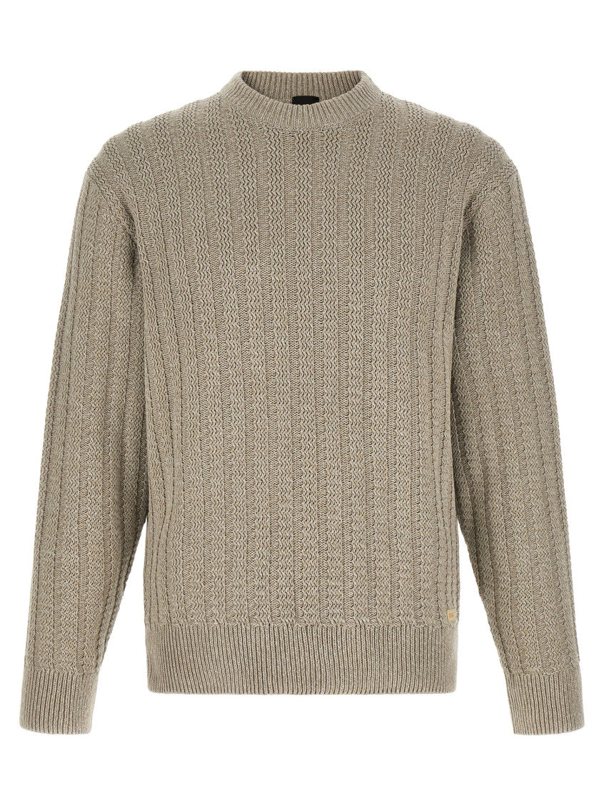 Taupe Crew Neck Sweater 1
