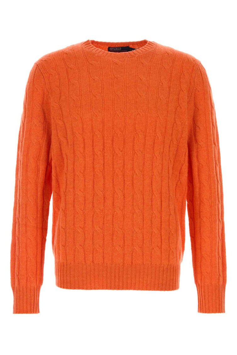 Orange Crew Neck Sweater 1