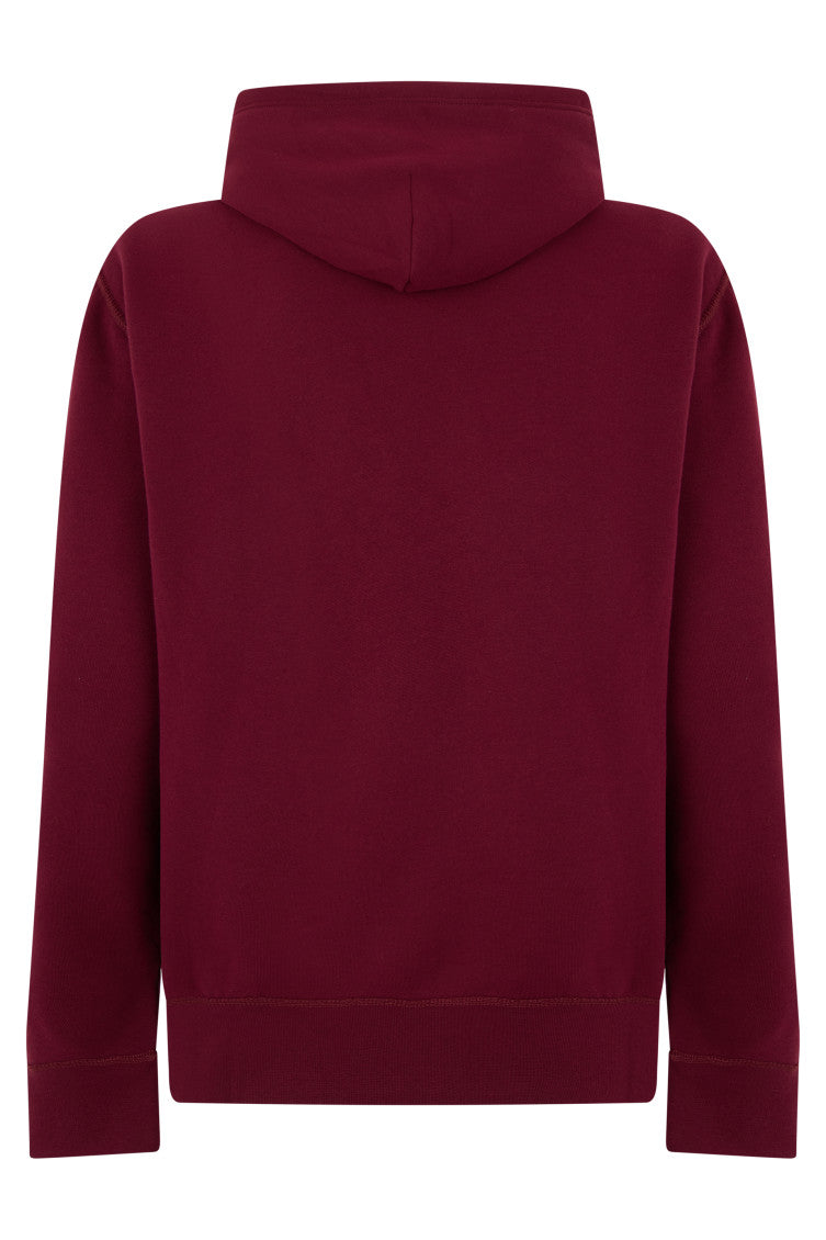 Maroon Logo Relaxed Hoodie 2