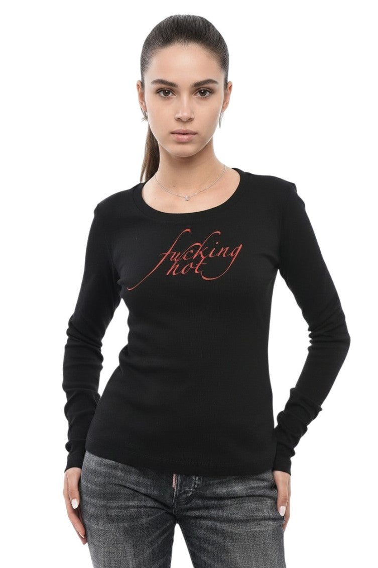 Black Graphic Crew Neck T-Shirt 1