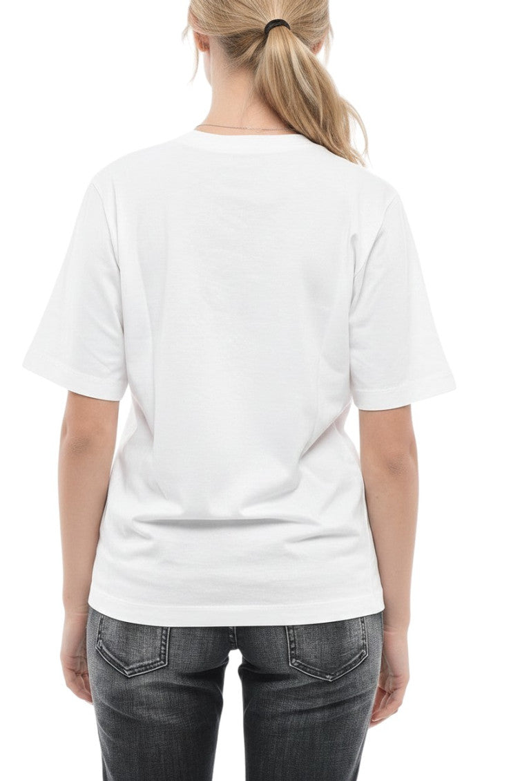 White Logo Crew Neck T-Shirt 2