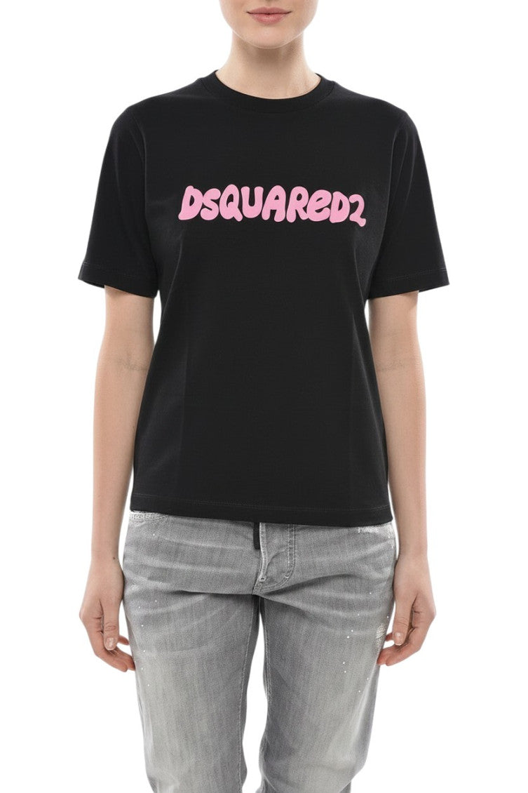 Black Logo Crew Neck T-Shirt 1