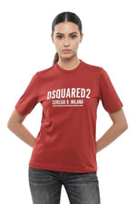 Red Graphic Crew Neck T-Shirt 1