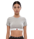 Grey Logo Crew Neck Top 1