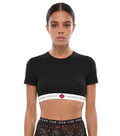 Black Logo Crew Neck Top 1