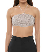 Pink Embellished Halter Neck Top 1