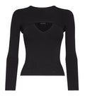 Black Knitted Crew Neck Top 1