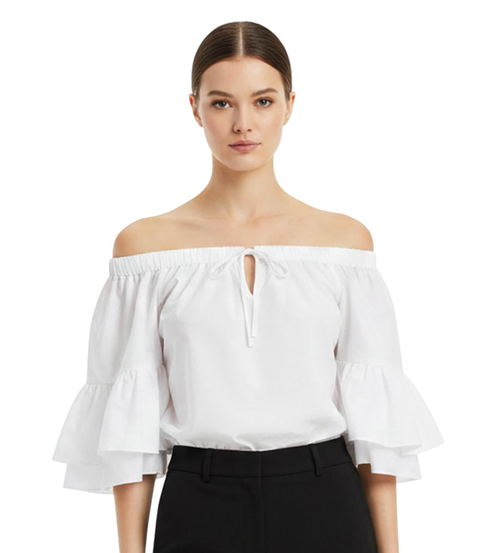 White Off Shoulder Top 1