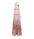 Multicolor Floral Halter Neck Maxi Dress 1