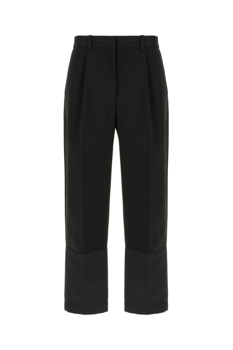 Black Relaxed Pleated Pants 1