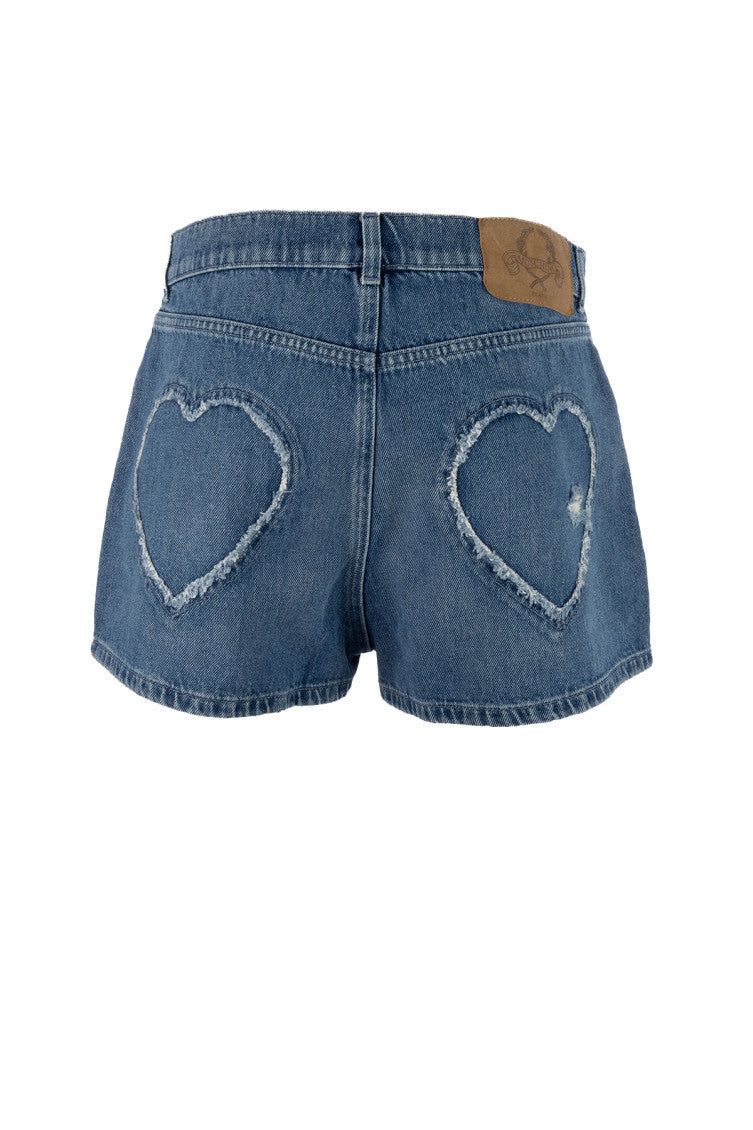 Blue Solid Shorts 2