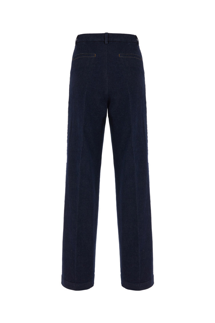Navy Blue Straight High Rise Jeans 2