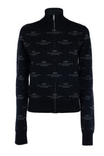 Black Logo Mock Collar Sweater 1