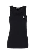 Black Logo Scoop Neck Top 1