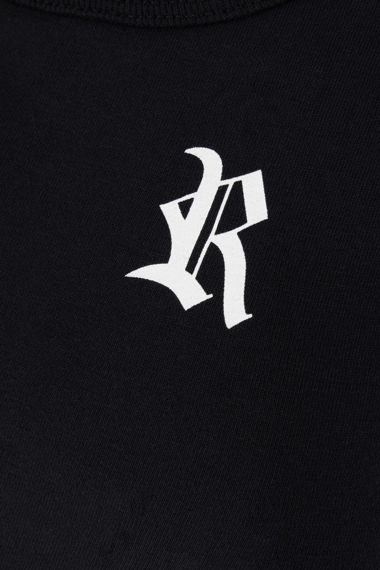 Black Logo Scoop Neck Top 3