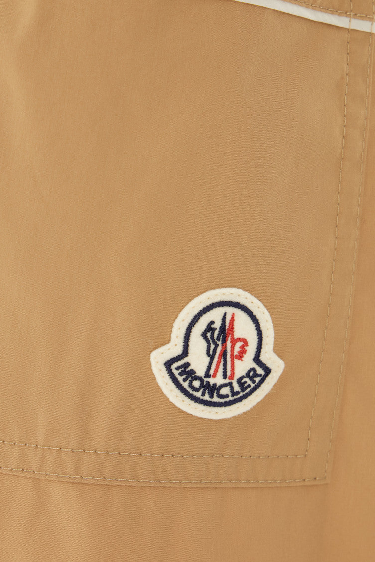 Beige Solid Shorts 3