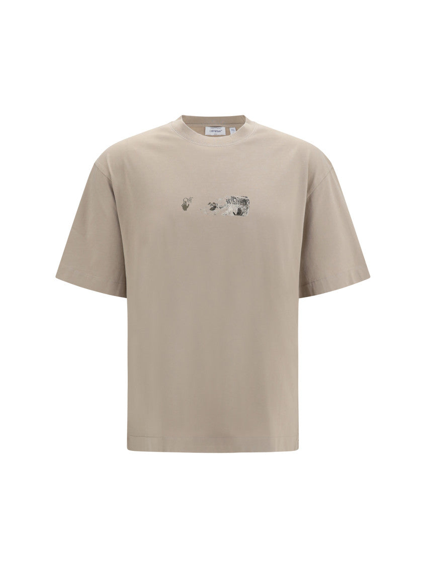 Light Beige Graphic Logo T-Shirt 1