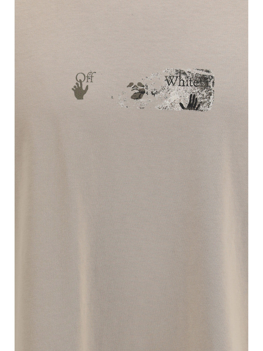 Light Beige Graphic Logo T-Shirt 3
