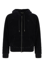 Blue Solid Hood Sweatshirt 1