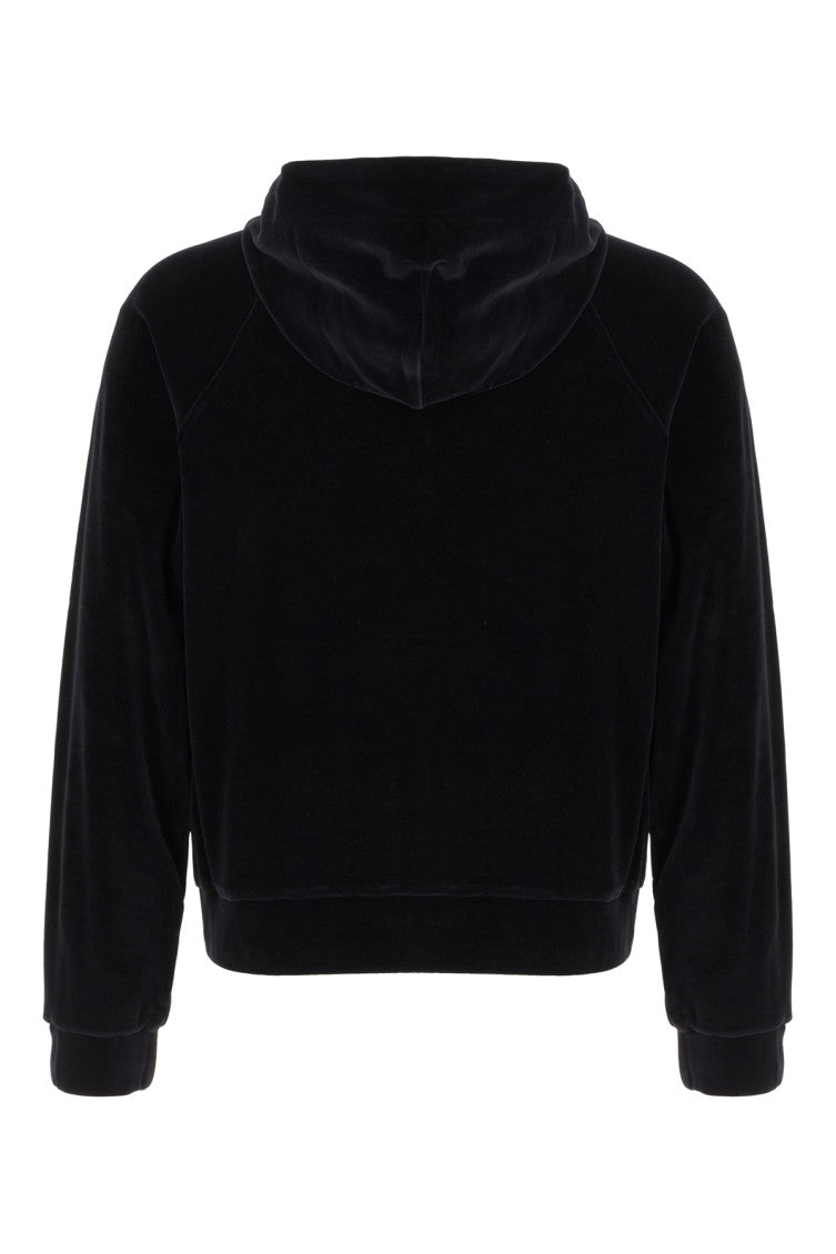 Blue Solid Hood Sweatshirt 2